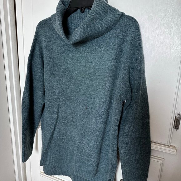 Old Navy Womens M Oversized Cowl Neck Sweater Aqua - Picture 1 of 6